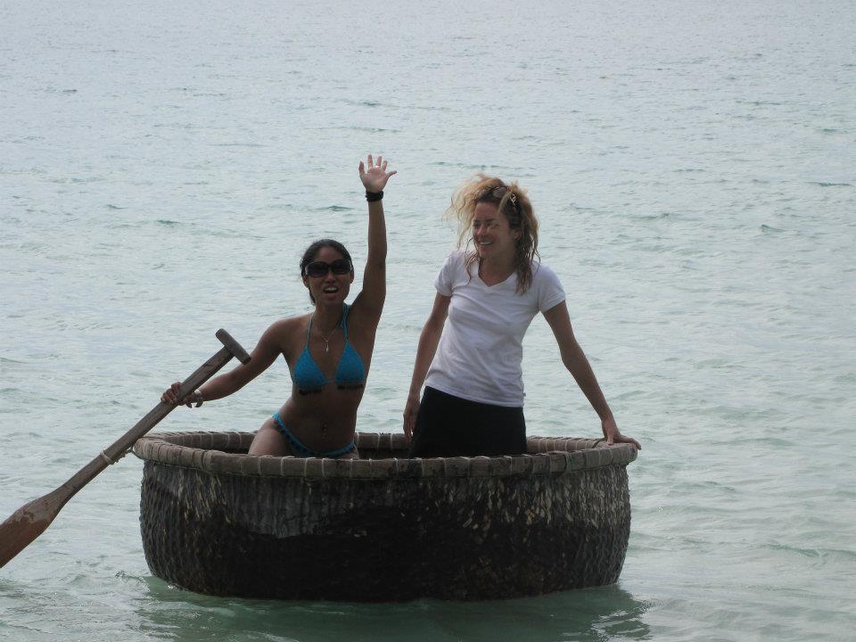 On the gorgeous beach we found...actually this little "boat" is the only way they can get supplies from the big boats to the small resort we found on this side of the island...so quaint no?